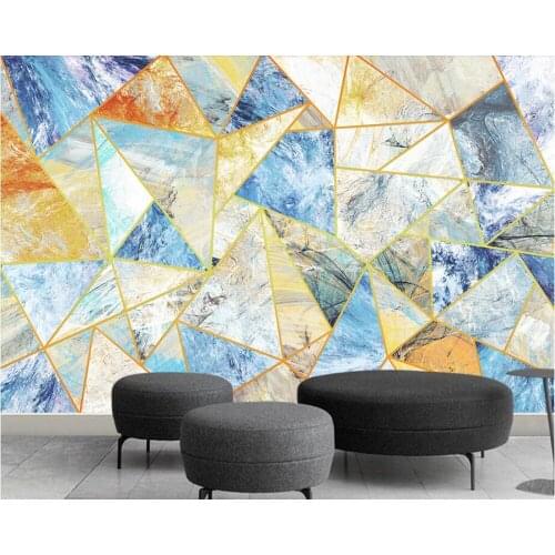 Papel de parede Modern simple geometric colorful art pattern 3d wallpaper,living room bedroom TV wall wall papers home decor