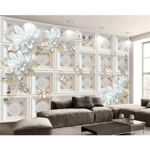 Beibehang Custom photo mural wallpaper 3D embossed floral European 3D wallpaper mural TV background wall