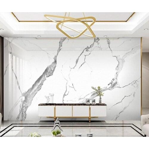 Grey White Marble Wallpapers for Living Room Cloth Paper Photo Murals Wall Decor paper 3d Wall Coverings Waterproof Wall Paper