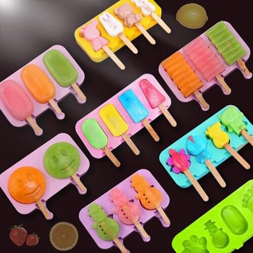 Homemade Childrens Cartoon Silicone Cheese Stick Ice Cube Grinding Tool