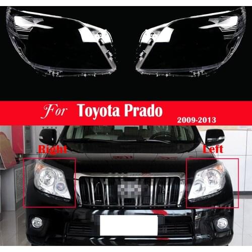 Car Headlight Lens Replacement Front Transparent Auto Shell For Toyota Prado 2009 2010 2011 2012 2013 Headlamp Cover Transparent