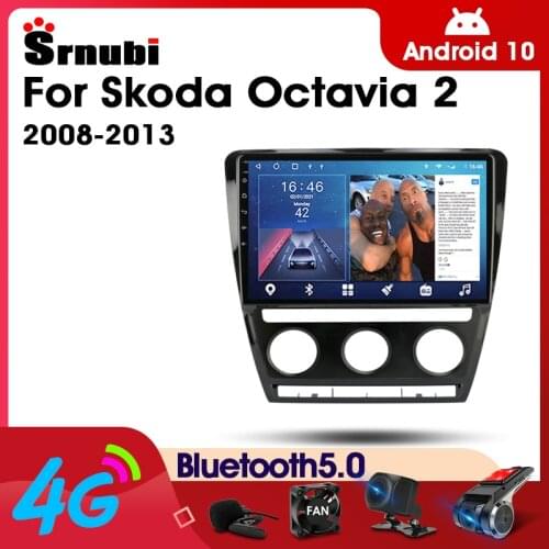Android 10 2 Din for SKODA Octavia A5 2008-2013 Car Stereo Audio Radio Multimedia Video Touch Screen Player Speaker MP5 DVD 10"