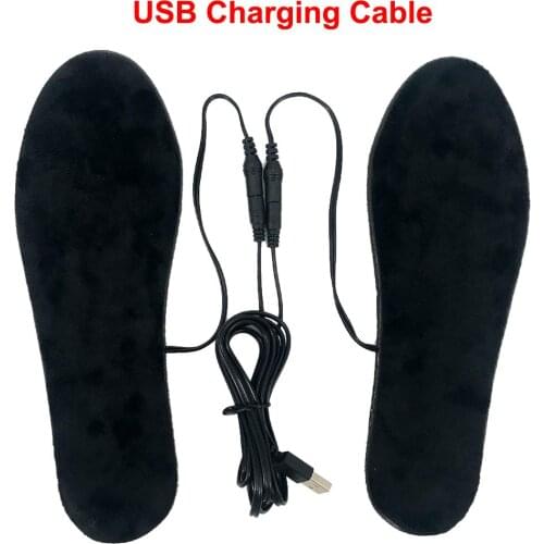 USB Heated Shoe Insoles Foot Warming Pad Winter Mat Heater for Outdoor Sports