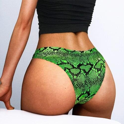 Sexy Womens Print Sport Panties Underwear Seamless G-String Comfortable Underpants Low Waist Lady Lingerie T-Back Women String