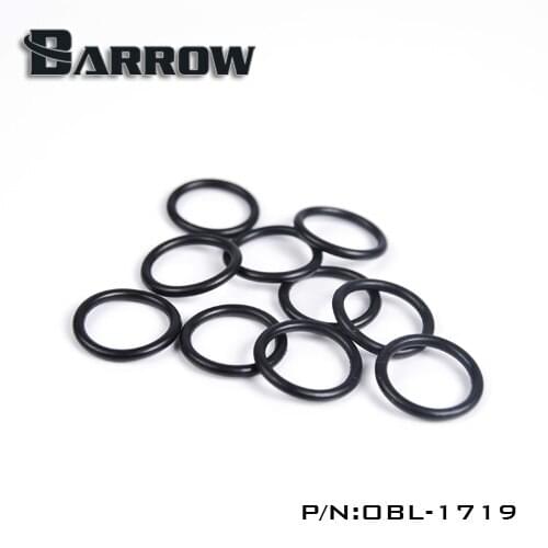 Barrow OD14mm Hard Tube Black Silicone Seal O-ring 10pcs/set Liquid Cooler System Accessories Fitting Silicone Seal Ring