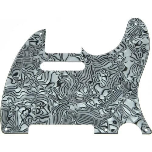 Vintage 5 Hole Guitar Pickguard White/Black Shell for TL
