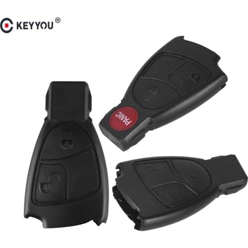 KEYYOU 20pcs Replacements 2/3/4 Buttons Remote Car Key Fob Case Cover Shell For Mercedes Benz B C E ML S CLK CL Smart Key