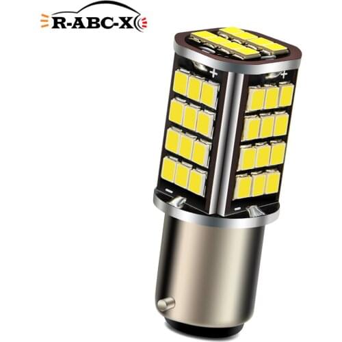 RUIANDSION 1Pcs BAX15D Motorbike Replacement Headlight Motorcycle Fog Lamp 2835SMD 56LEDS 6V Bulb White 6000K 1000Lm