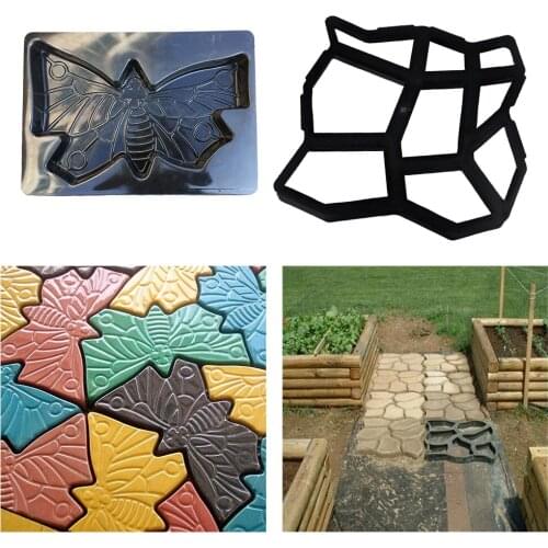 2 Pieces Garden Lawn Pathway Stepping Mold Home Outdoor Paving Brick Mould