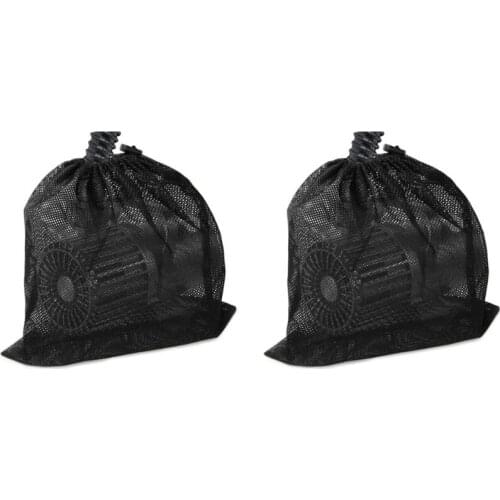 2 Pack Pump Barrier Bag Drawstring Pond Mesh Pump Filter Bag for Pond biofilters Aquarium Filtration G99D