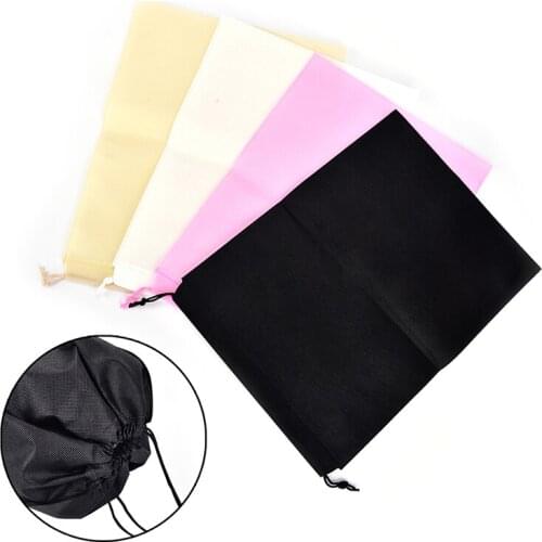 2PCS Non-woven Portable Shoes Bag Travel Storage Pouch Drawstring Dust Bags