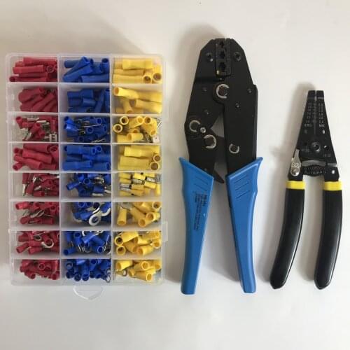 421pcs Pre-Insulated Terminal New Set 30J Crimping Pliers Wire Stripping