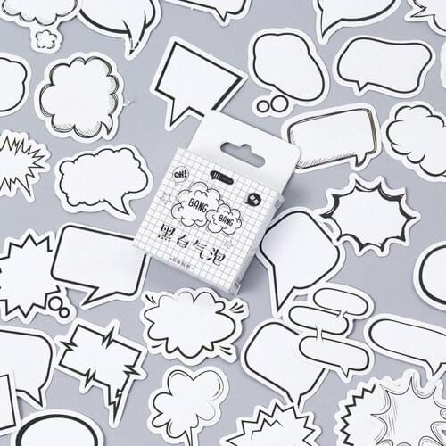 45 Sheets Bubble Dialog Box Journal Scrapbooking Decorative Sticker DIY Diary Album Phone Notebook Letter Decoration Stickers