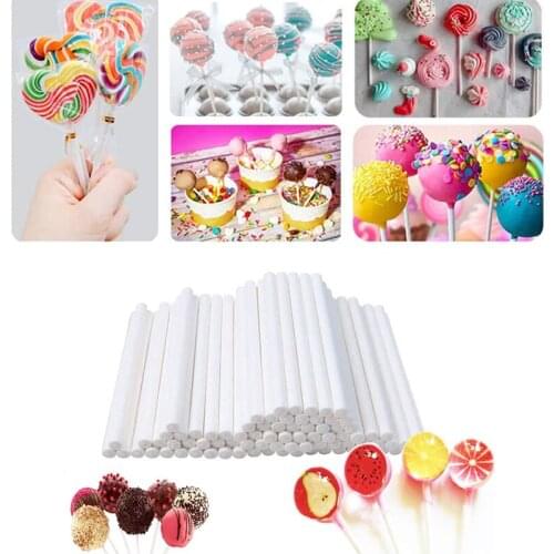 10cm Lollipop Stick Plastic Pop Sucker Sticks Food-Grade Cake Pop Sticks For Lollypop Candy Chocolate Sugar Pole 50/100pcs