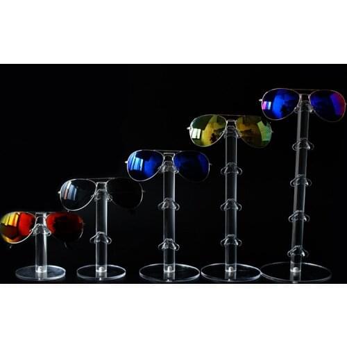 Acrylic Sunglass Display Rack Eyeglasses Showing Stand Jewelry Shelf Glasses Holder for One Pair to 5 pairs Sunglasses Display