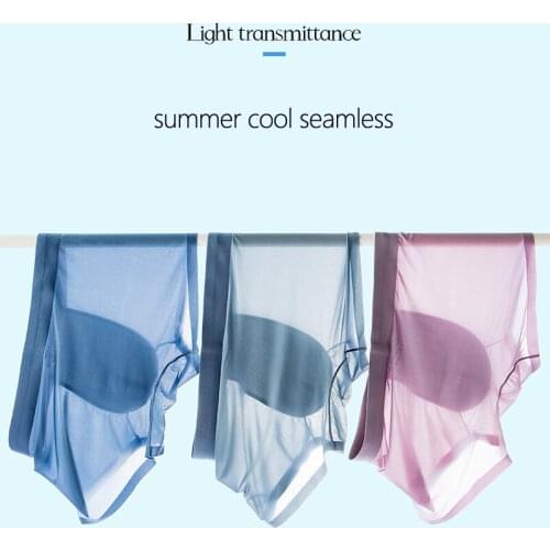 Plus Size 6XL 3Pcs Boxers Men Underwear U Convex Boxer Mens Solid Nylon Seamless Shorts Pants Ice Silk Boxers Male Underpants