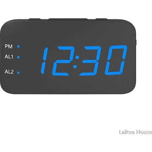 Digital Alarm Clock AAA Battery Powered Voice Control Smart Clocks With Snooze Large LED Display Alarm Clock Home Bedroom Clocks