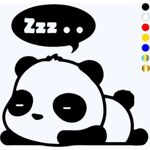 CK20689# 3 Sizes Die-Cut Vinyl Decal Sleeping Panda ZZZ Car Sticker Waterproof Auto Decors on Car Body Bumper Rear Window