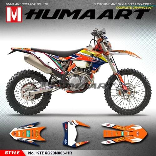 HUMAART Motocross Stickers Decal Kit for EXC EXC-F XC-W XCF-W 150 300 500 SX SXF XC-F 125 250 350 450 2019 2020 2021