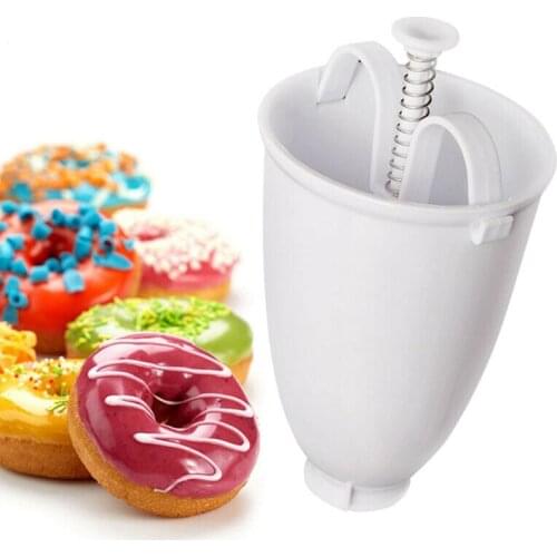 Plastic Donut Maker Easy Fast Portable Donut Mould Manual Waffle Dispenser Doughnut Machine Cake Biscuit Cookies Diy Baking Tool
