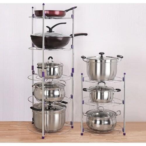 Two/there/five Layer Kitchen Steel Pot Rack Multi-function Kitchen Rack Storage Pot Rack Holders