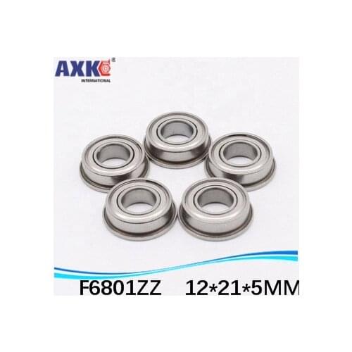 F6801 F6801-ZZ F6801ZZ F6801-2Z F6801Z zz z 2z F61801ZZ Flanged Flange Deep Groove Ball Bearings 12*21*23*5*1 mm