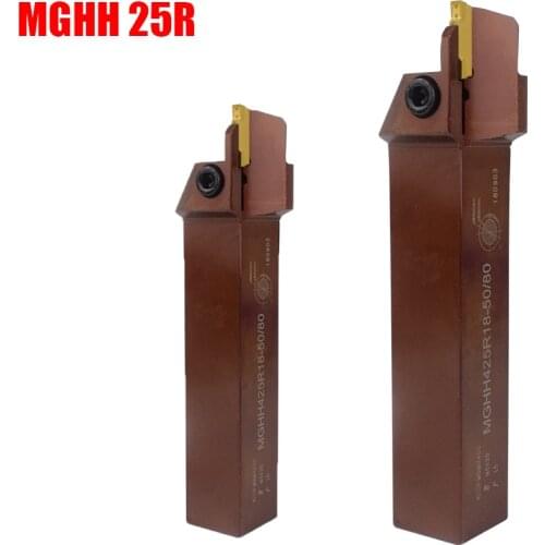 1PCS Face Grooving Tool Holder + 1PCS Random Insert MGHH225R10 MGHH 425R15 Spring Steel High Hardness MGHH525R30 200-800 Lathe
