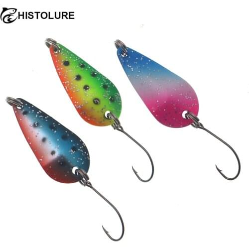 HISTOLURE Fishing Spoon Lure Artificial Trout Metal Spinner Bait 3g spoons bait Swimbait Fishing Tackle Pesca