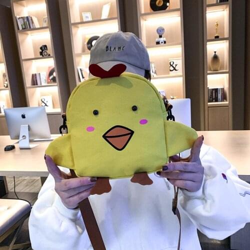 Ins New Product Cute Chick Messenger Bags Fashion Casual Travel Camp Canvas Crossbody Bags