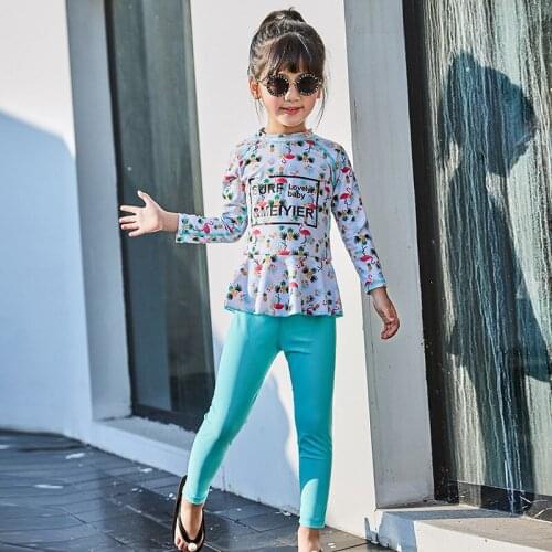 Swimsuit For Girls Kids 2020 Child Swimwear Girl Swimming Suit Bathing Suits Cuhk Tong Long Sleeve Polyester Animal