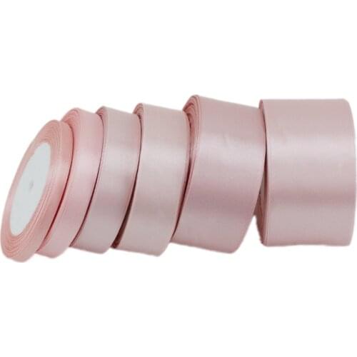 25 yards/roll) Light Pink Single Face Satin Ribbon Wholesale Gift Wrapping Christmas ribbons