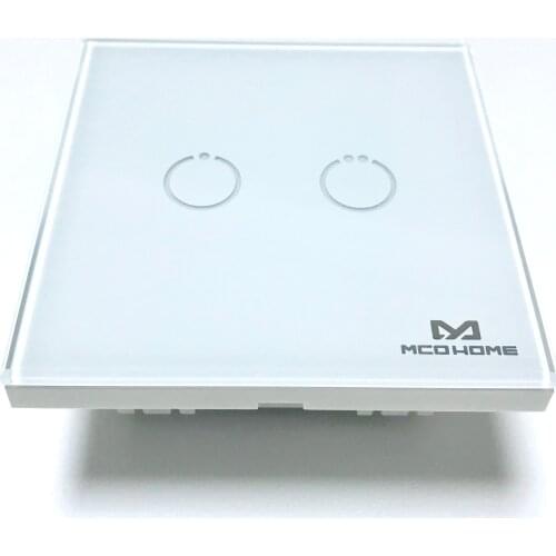 MCOHOME Z-Wave Plus 2way Touch Panel Switch MH-S312 EU 868.42MHZ ON/OFF wall panel switch