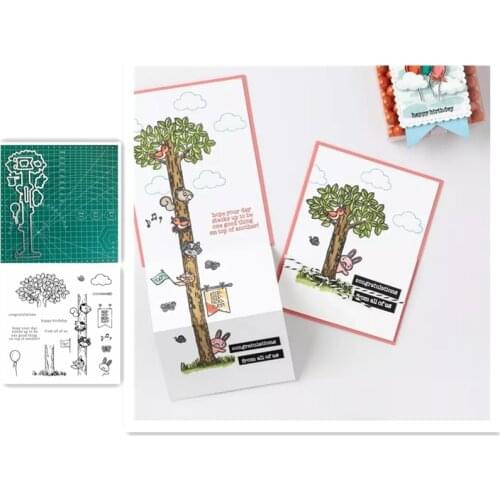 Trees Metal Cutting Dies And Stamps Stencils For DIY Scrapbooking Die Cuts Paper Craft Dies For Card Making 2021 New Stamps