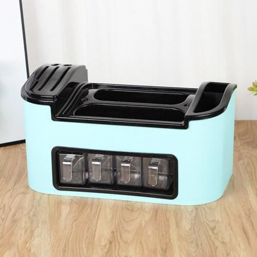Multifunctional Storage Rack Seasoning Box Organizer Kitchen Spices Sauce Knife Holder Containers Storage Organizer for Kitchen