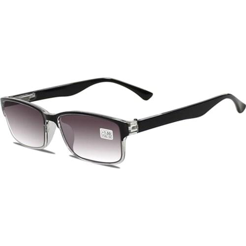 Men Reading Glasses For Sight Gradient Grey Lens Glasses magnifier Spectacles Gafas Retro+1 1.25 1.75 2 2.25 2.75 3.25 3.5 UV400