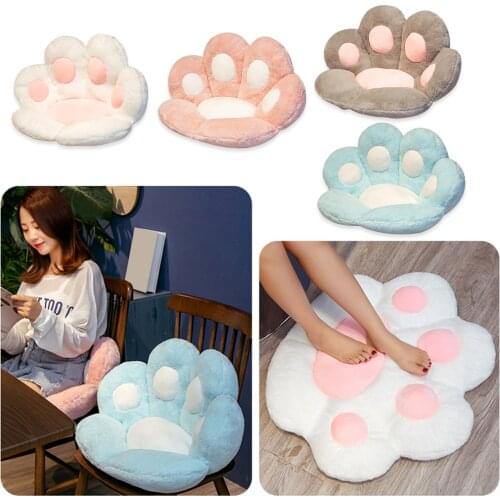 Stuffed Plush Soft Bear Paw Cushion Home Chair Floor Tatami Animal Cat Seat Gift Warmer Plush Indoor Home Chair Decor