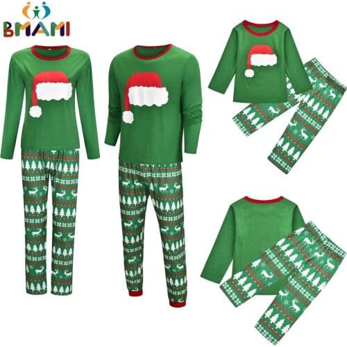 Matching Family Clothing Sets 2020 New Year Christmas Pajamas Family Matching Outfits Mother Daughter Father Son Mon Family Look