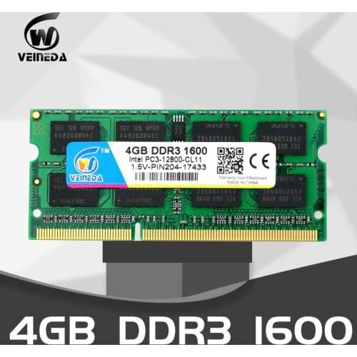 DDR3 Laptop ram 4gb 8gb 1600NHz 1.5V PC3-12800 So-dimm Ram Compatible ddr3 1333 PC3-10600 ddr 3 204pin