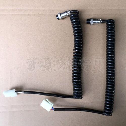 Make for new source excavator wiper connecting wire, spring wire, telescopic Pu spring wire spiral wire with connector