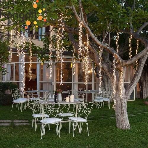 4x1.5m Connectable Led Wedding String Lights Outdoor Led Racimos Festoon Christmas Light Fairy Tree Garden Party Decoration