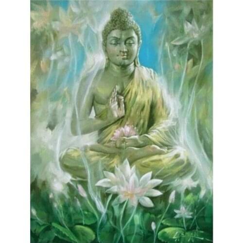 Lotus buddha statue diamond painting religion rhinestone embroidery picture mosaic sticker diamond tapestry poster wall paper