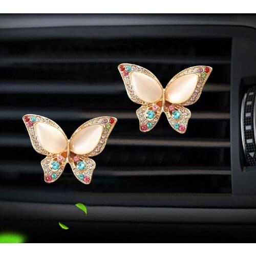 Butterfly styling car Perfume clip air conditioner outlet air freshener in the automobile air