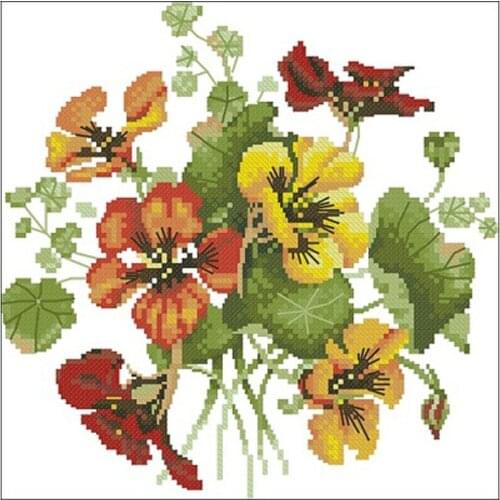 TOP Pansy bouquet patterns Counted Cross Stitch 11CT 14CT DIY Chinese Cross Stitch Kits Embroidery Needlework Sets