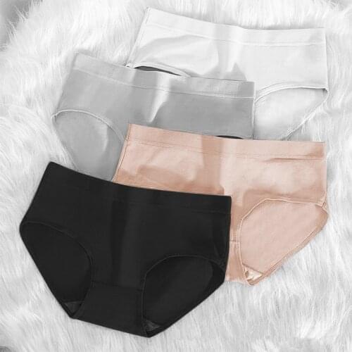 High Waist Plus Size Lenceria Briefs For Women Bamboo Fiber Panties Seamless Lingerie Underwear Bragas Mujer 2021