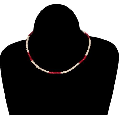 Women Girls Choker Necklace Bohemian Style Fashion Handmade Tiny Beaded Choker Colorful Bead Necklace Jewellery