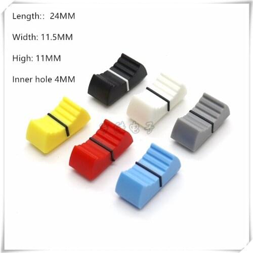 10 Piece 24*11.5*11MM straight slide potentiometer mixer push rod plastic cap console volume hat inner hole 4MM