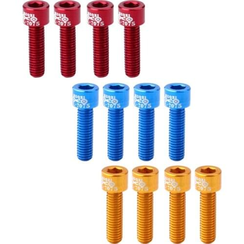 12pcs/Set Road Handlebar Stem Screw Aluminum Alloy M5x17 MM Bolts