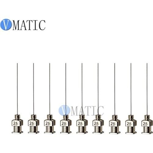 Free Shipping 12Pcs 1 Inch Needle Tip Length 25G Efd Precision Stainless Steel Glue Dispensing Needle Tip
