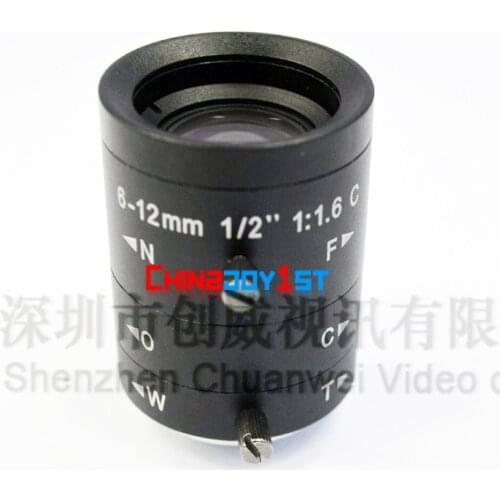 New 3.0Mega Pixel Varifocal Lens 6-12mm lens with 1/2" CS Mount Lens for IP Camera Free Shipping