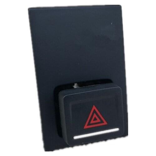 Car Double Flash Warning Emergency Lamp Signal Flasher Hazard Light Switch Button with Frame Panel Bracket Box For VW Golf 7 MK7